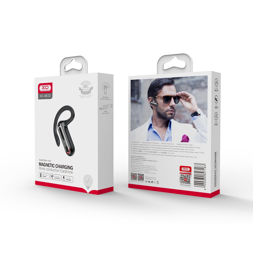 XO s�uchawka Bluetooth BE33 z przewodzeniem kostnym czarna / 5