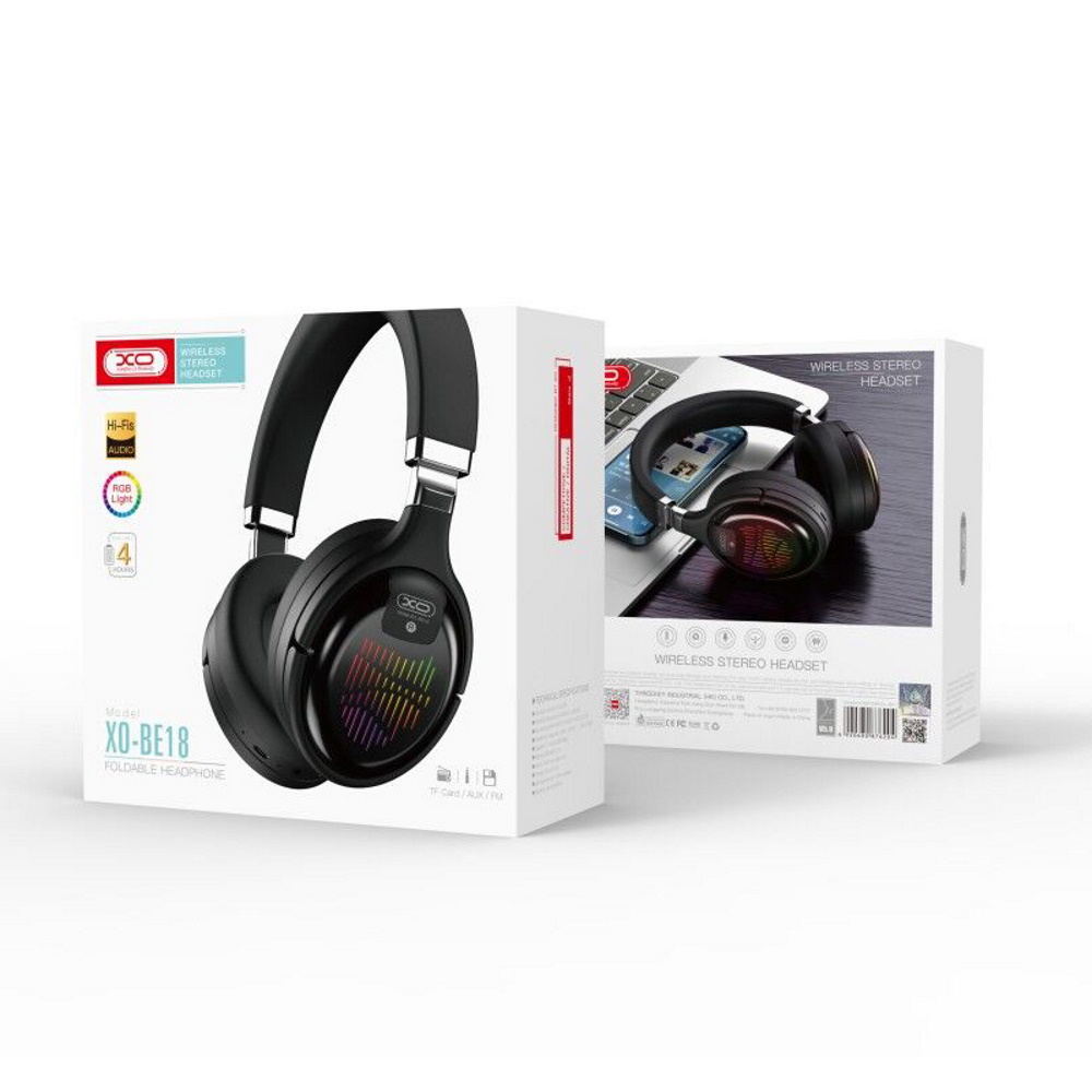 XO S�uchawki bluetooth BE18 z�ote nauszne / 2