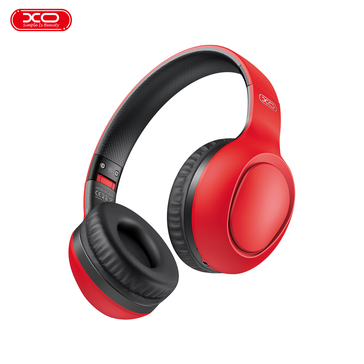 XO S�uchawki Bluetooth BE35 czerwono-czarne nauszne