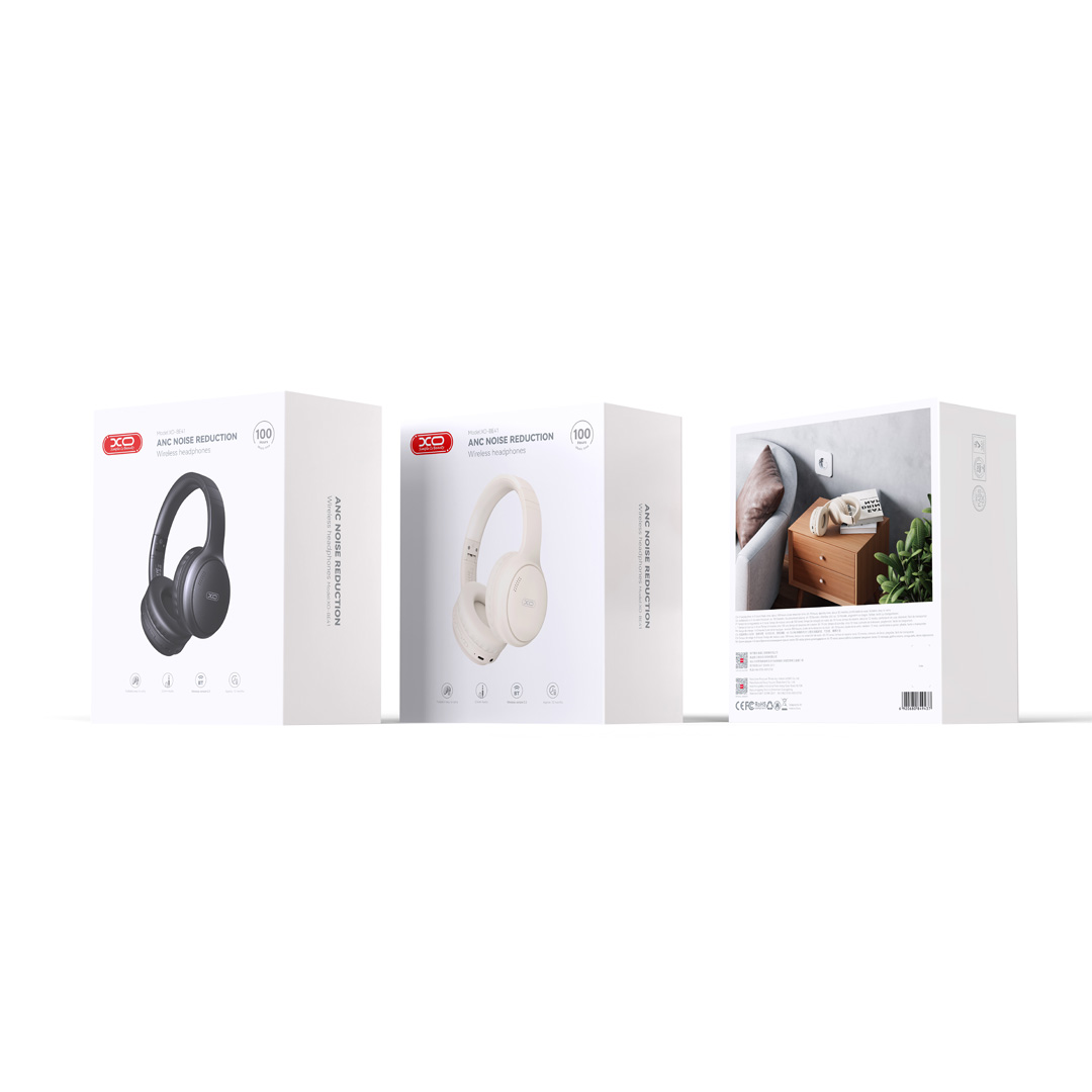 XO s�uchawki Bluetooth BE41 czarne nauszne ANC / 3