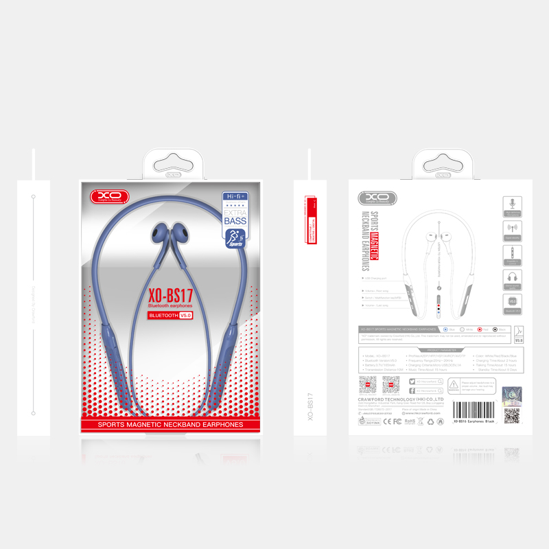 XO s�uchawki Bluetooth BS17 douszne bia�e / 2