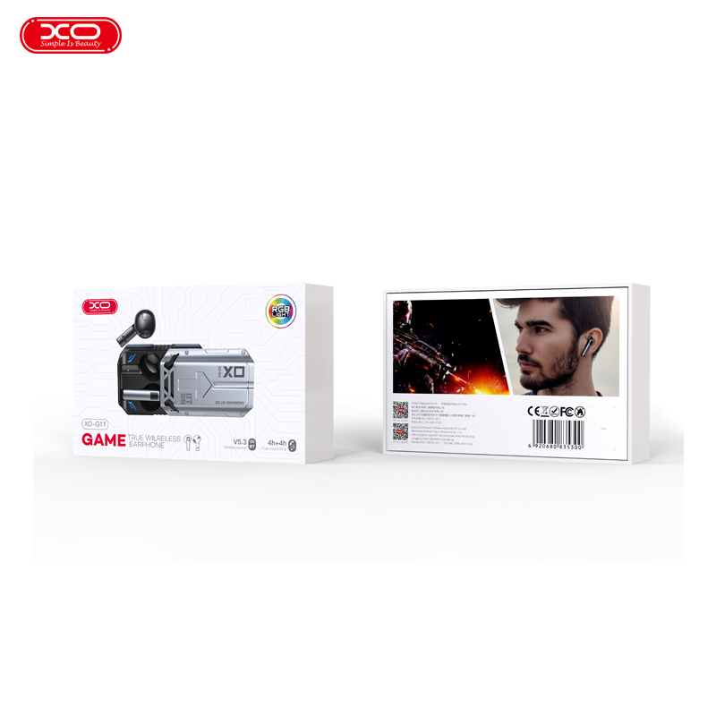 XO s�uchawki Bluetooth G11 TWS szare / 2