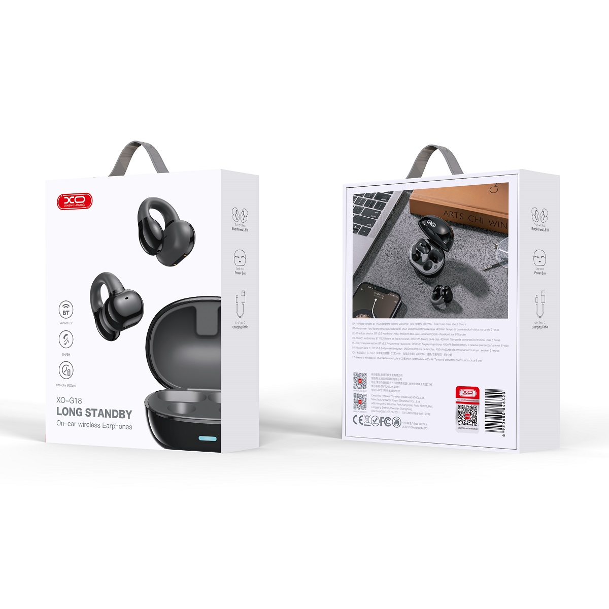 XO s�uchawki Bluetooth G18 TWS czarne / 2