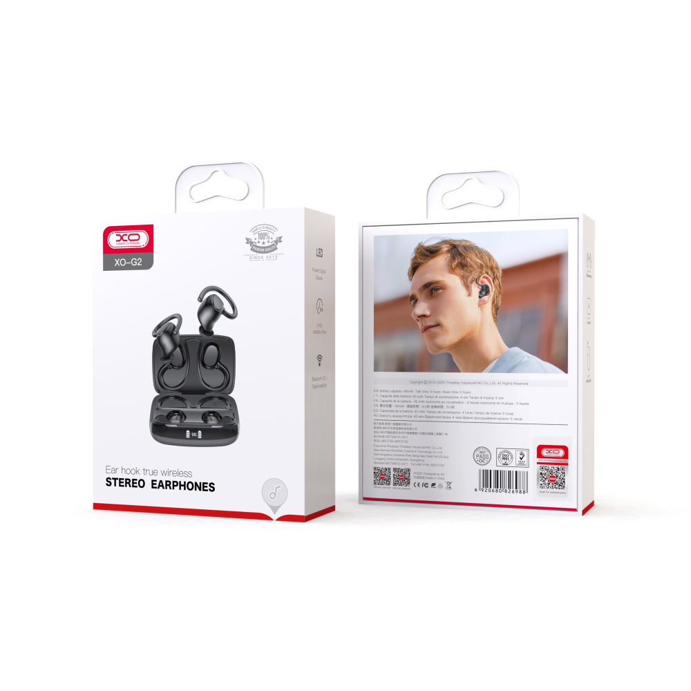 XO s�uchawki Bluetooth G2 TWS czarne / 3
