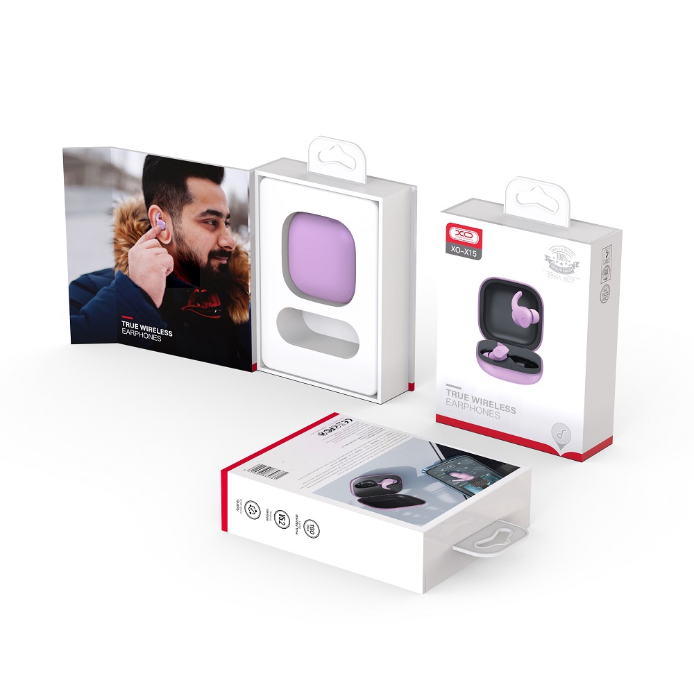 XO s�uchawki Bluetooth X15 TWS fioletowe / 2