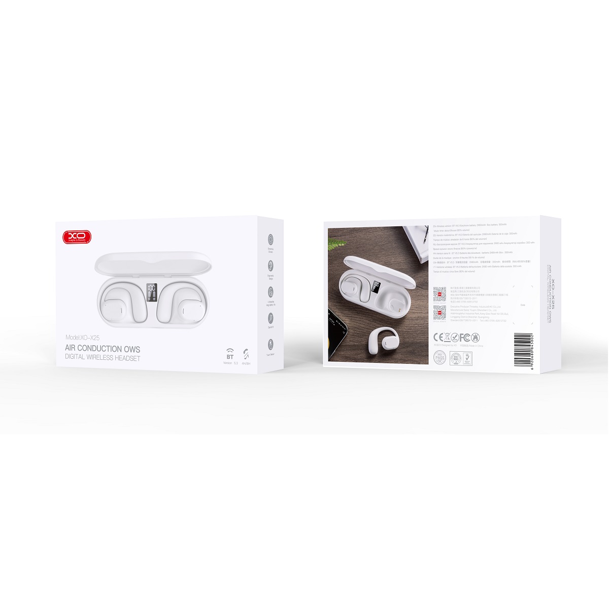 XO s�uchawki Bluetooth X25 TWS bia�e / 2