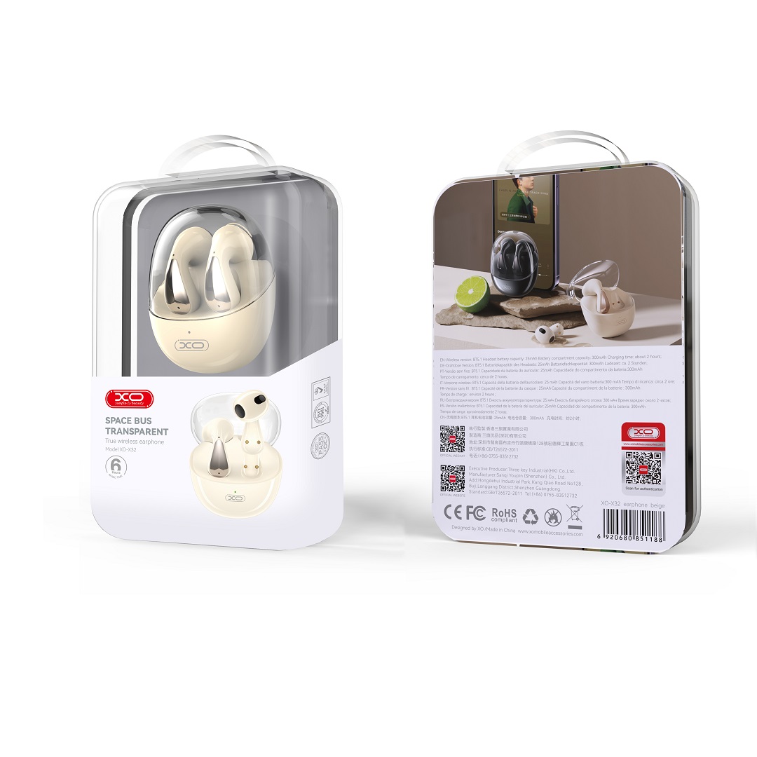 XO s�uchawki Bluetooth X32 TWS bia�e / 2