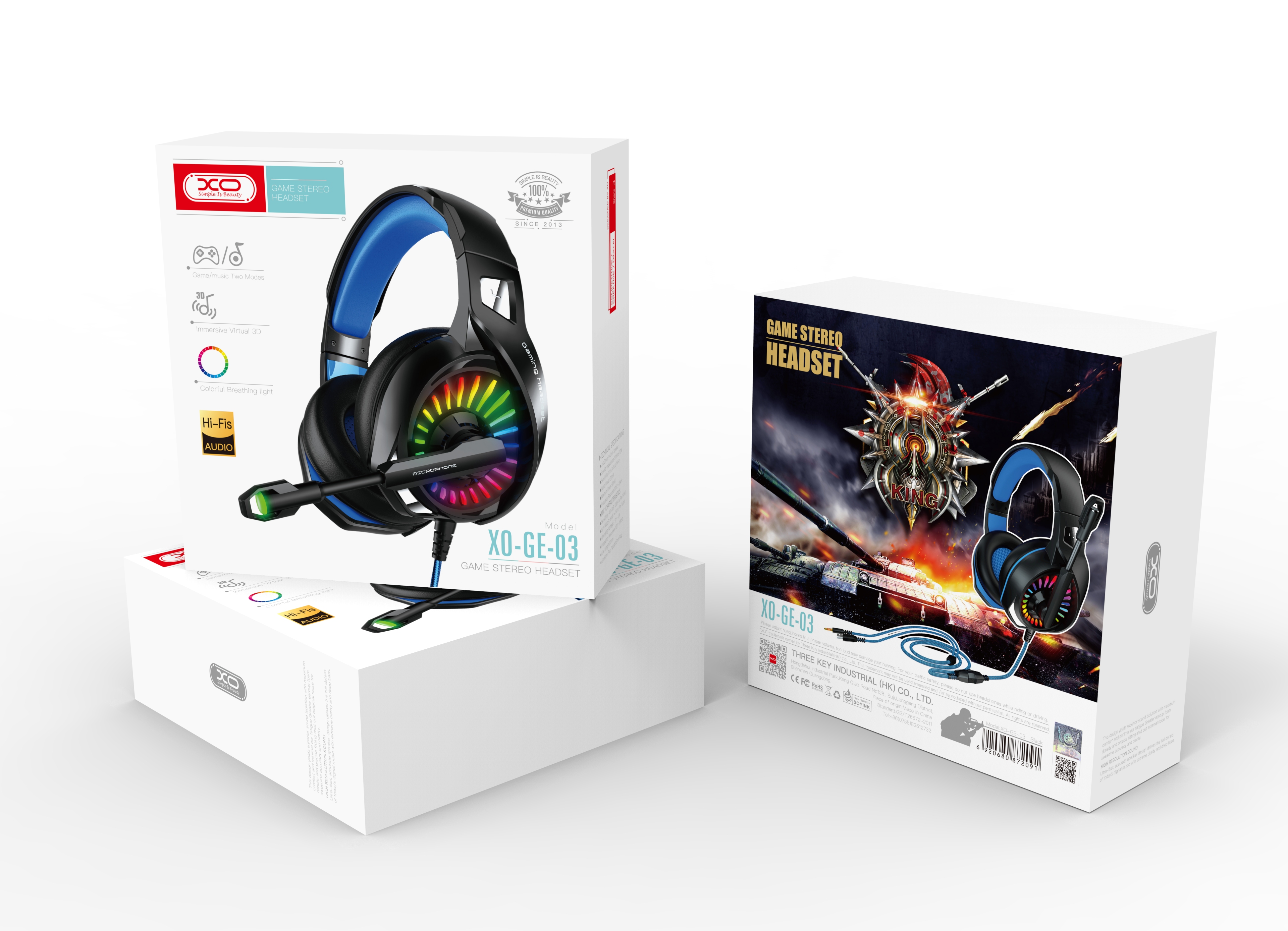 XO s�uchawki nauszne GE-03 czarne / 2