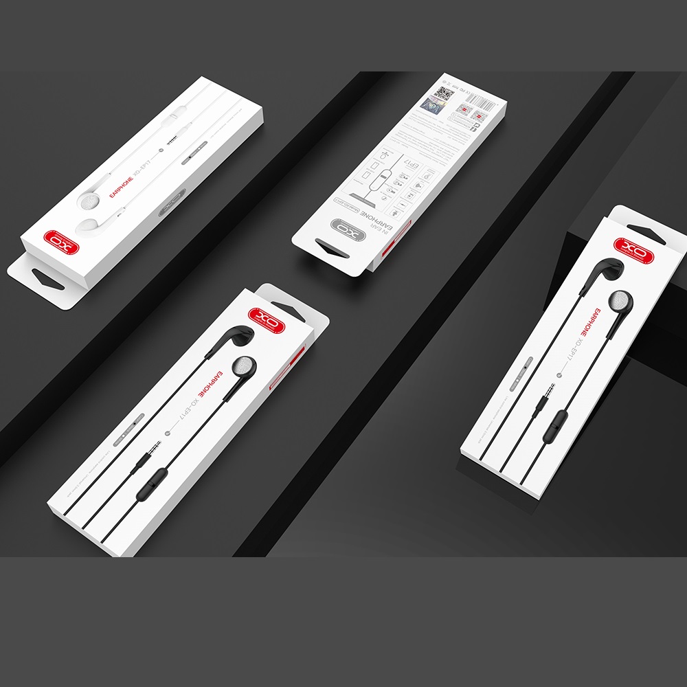 XO s�uchawki przewodowe EP17 jack 3,5 mm douszne bia�e / 2