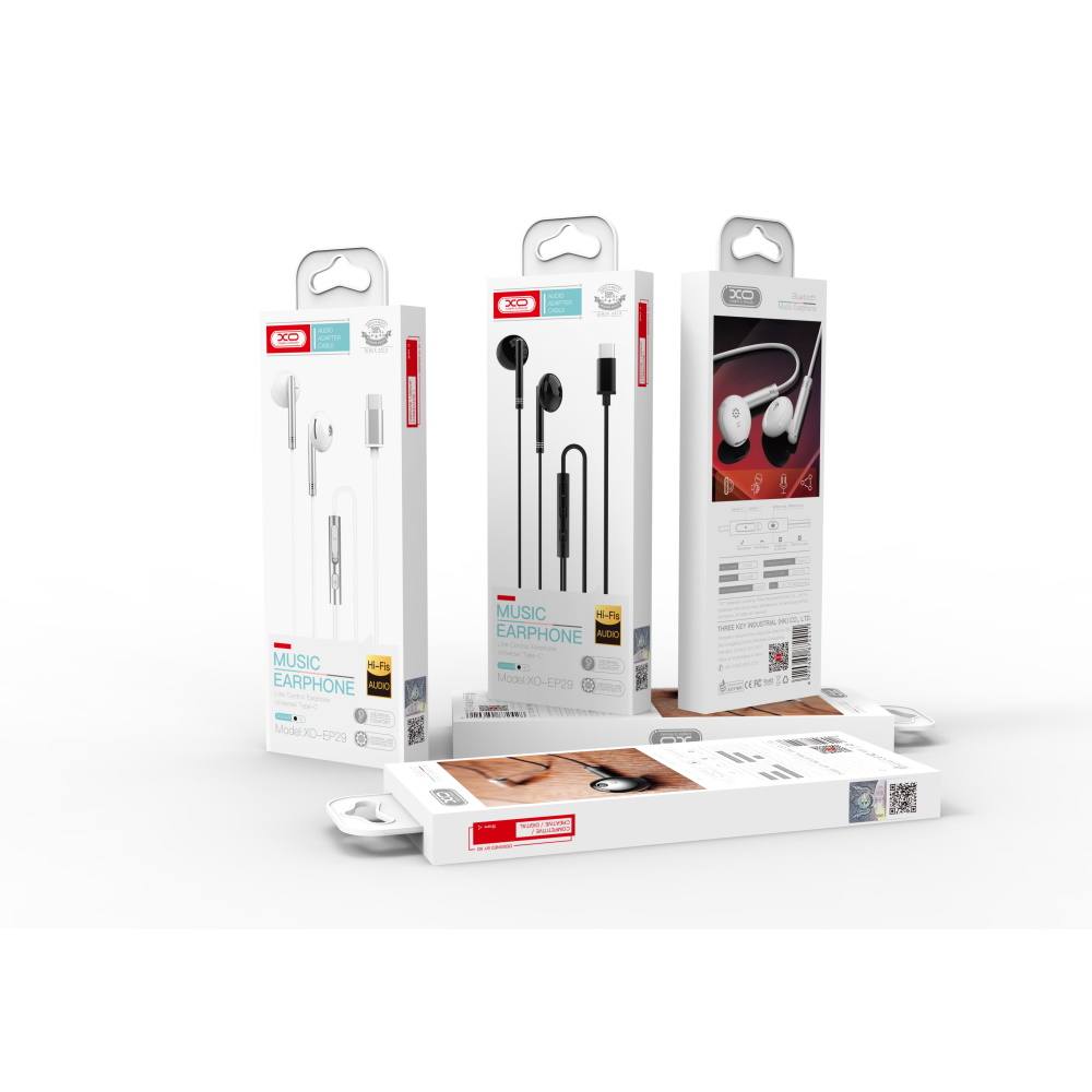 XO S�uchawki przewodowe EP29 typ-C czarne / 4