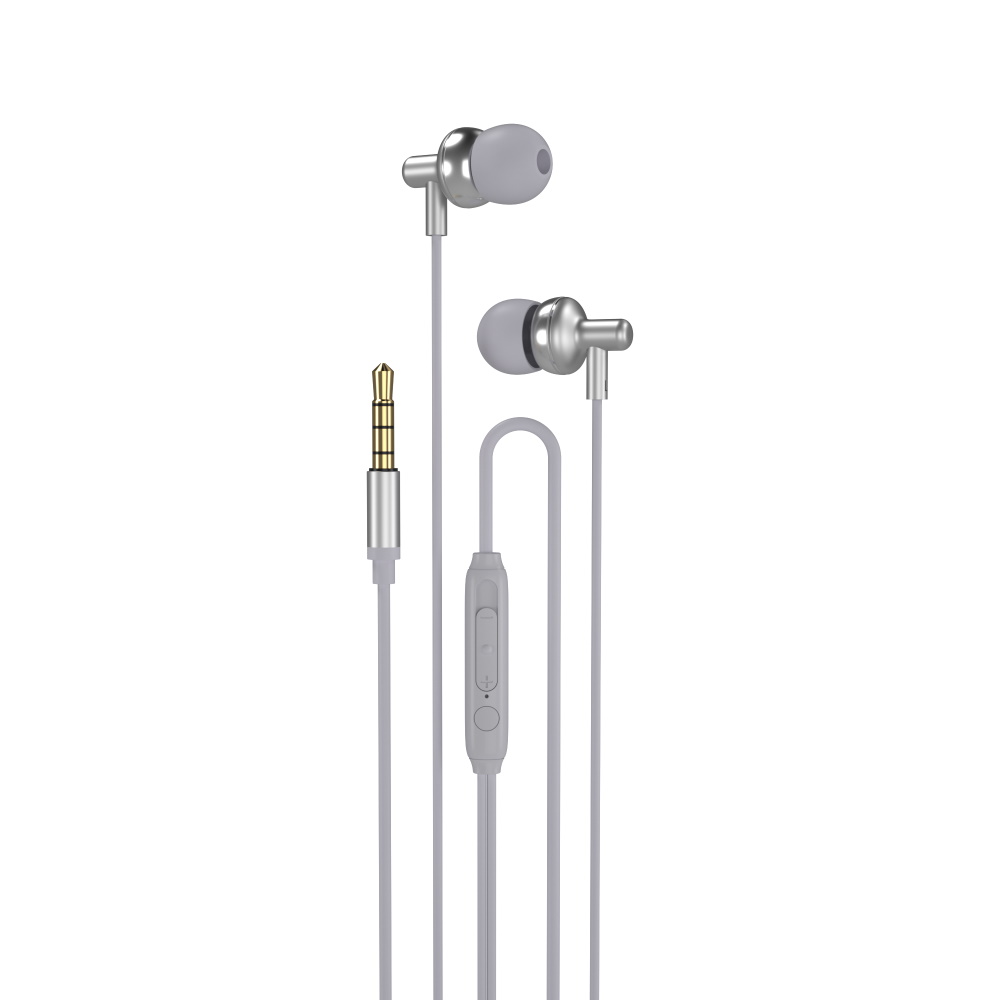 XO s�uchawki przewodowe EP35 jack 3,5mm dokana�owe srebrne