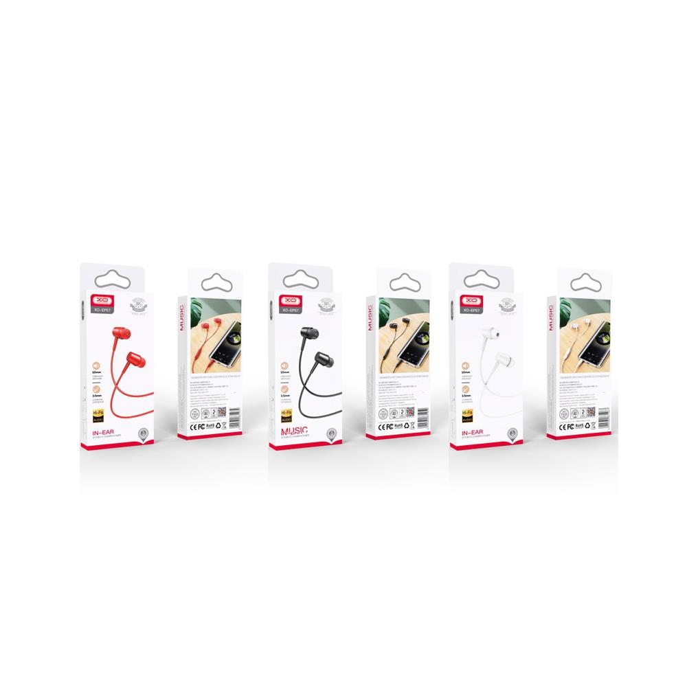 XO s�uchawki przewodowe EP57 jack 3,5mm dokana�owe czarne / 2