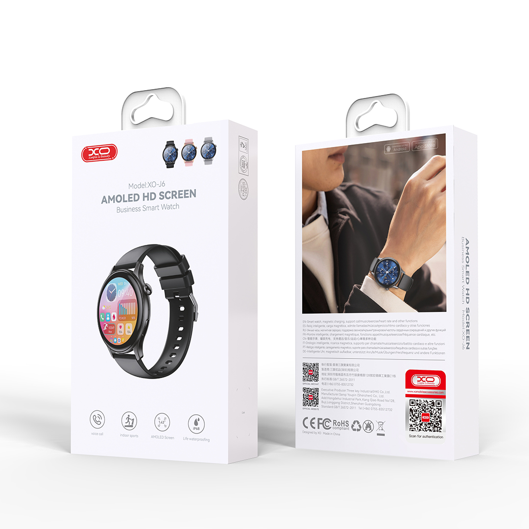 XO smartwatch J6 Amoled r�owo-z�oty / 3