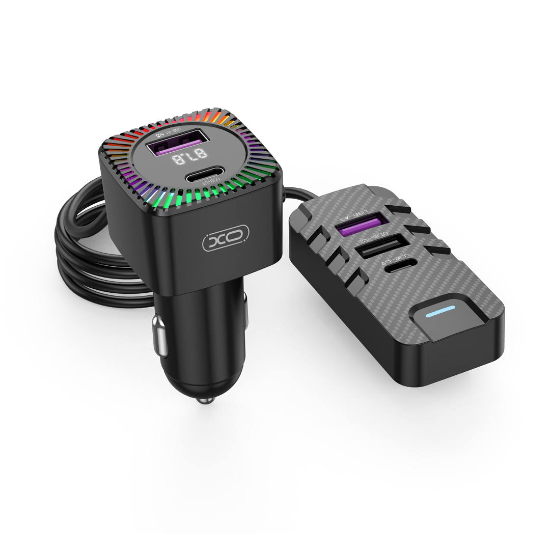 XO transmiter FM BCC13 Bluetooth MP3 adowarka samochodowa 6,2A czarna / 2