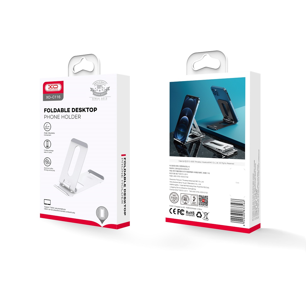 XO uchwyt podstawka C116 bia�y / 2