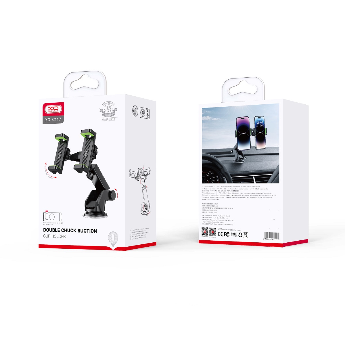 XO uchwyt samochodowy C117 czarny z przyssawk� / 2