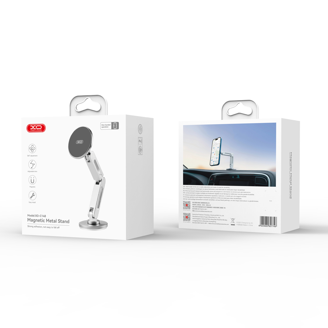 XO uchwyt samochodowy C148 magnetyczny czarny przyklejany / 2