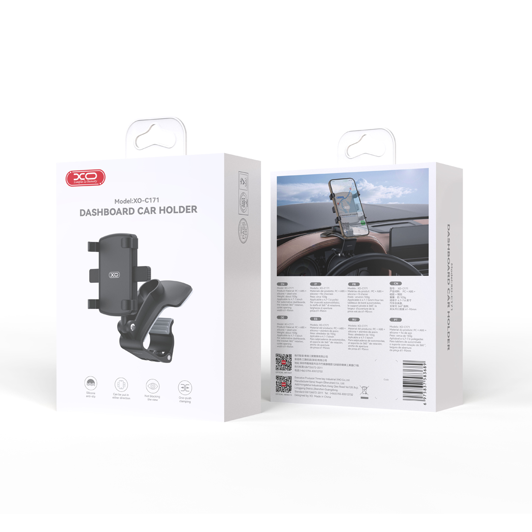 XO uchwyt samochodowy C171 czarny na kokpit / 2