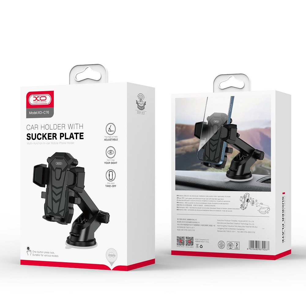 XO uchwyt samochodowy C76 czarny z przyssawk� / 5