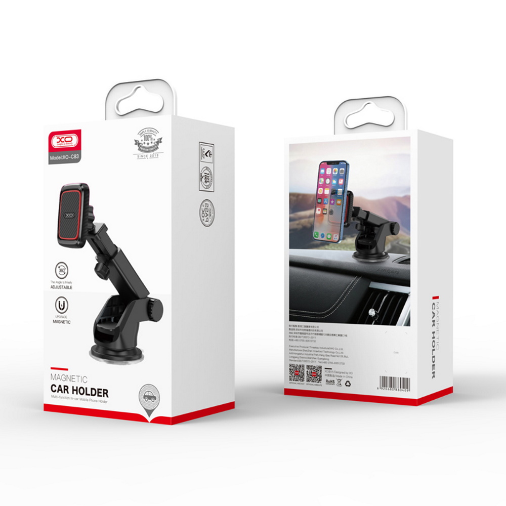 XO uchwyt samochodowy C83 magnetyczny czarny z przyssawk� / 5
