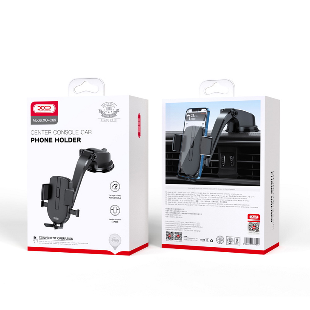 XO uchwyt samochodowy C89 czarny z przyssawk� / 5