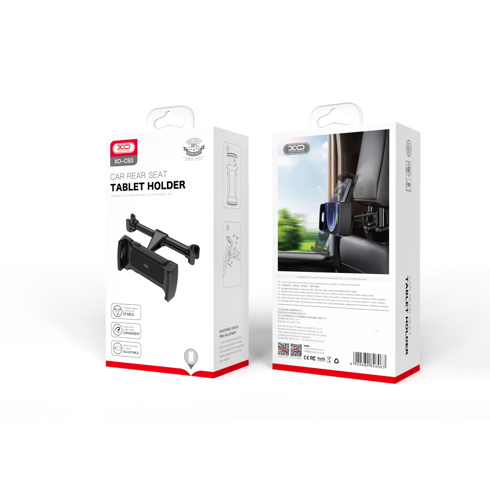 XO uchwyt samochodowy C93 czarny na zag��wek tablet smartfon / 2