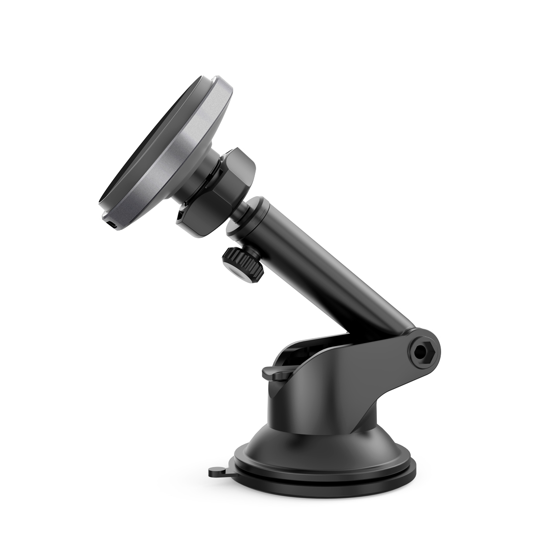 XO uchwyt samochodowy CX017 magnetyczny z �adowaniem bezprzewodowym indukcyjnym czarny 15W z przyssawk� / 3