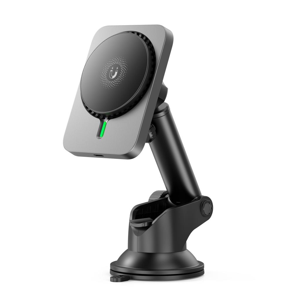 XO uchwyt samochodowy CX018 z �adowaniem indukcyjnym czarny 15W z przyssawk�