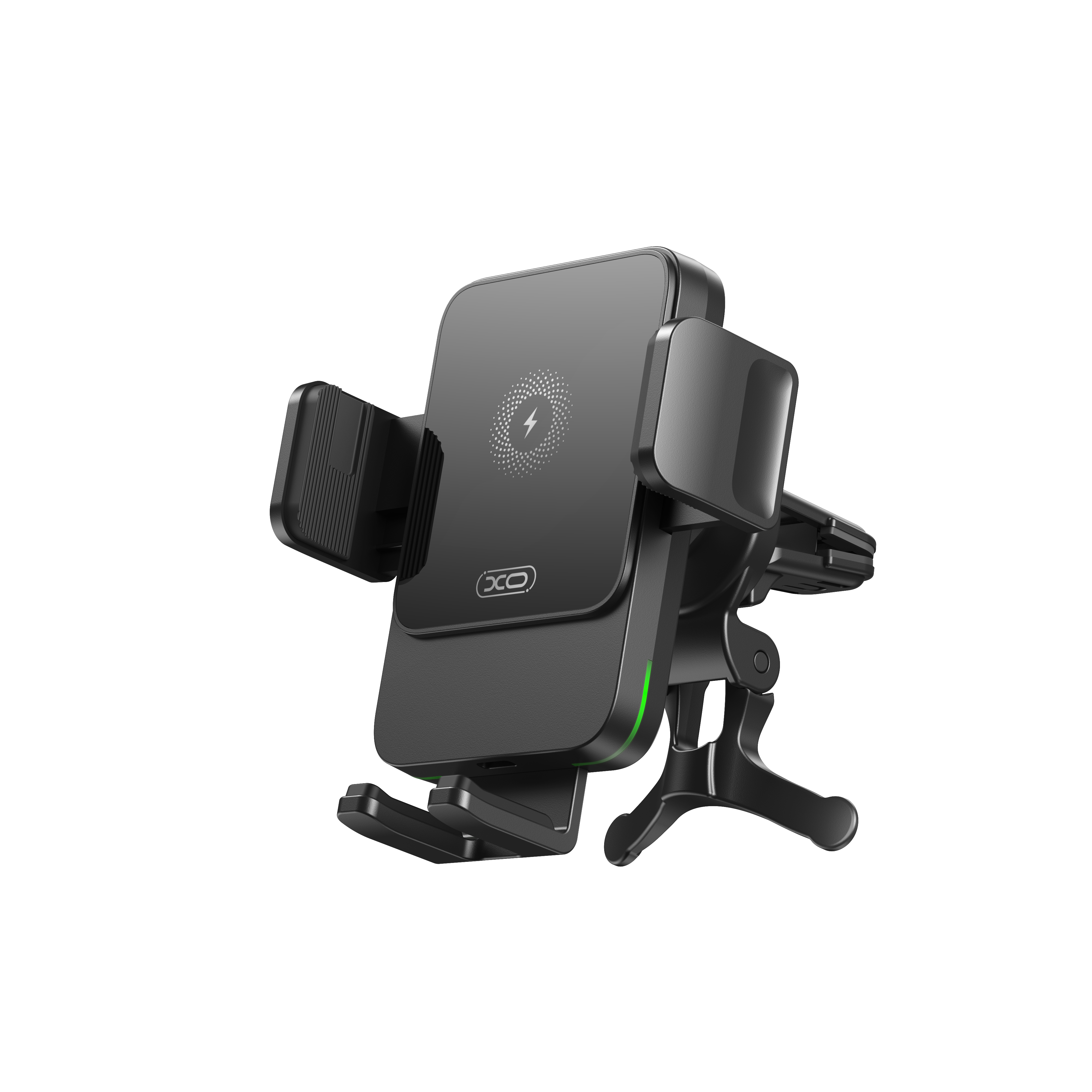 XO uchwyt samochodowy WX041 z �adowaniem bezprzewodowym indukcyjnym 15W czarny do kratki