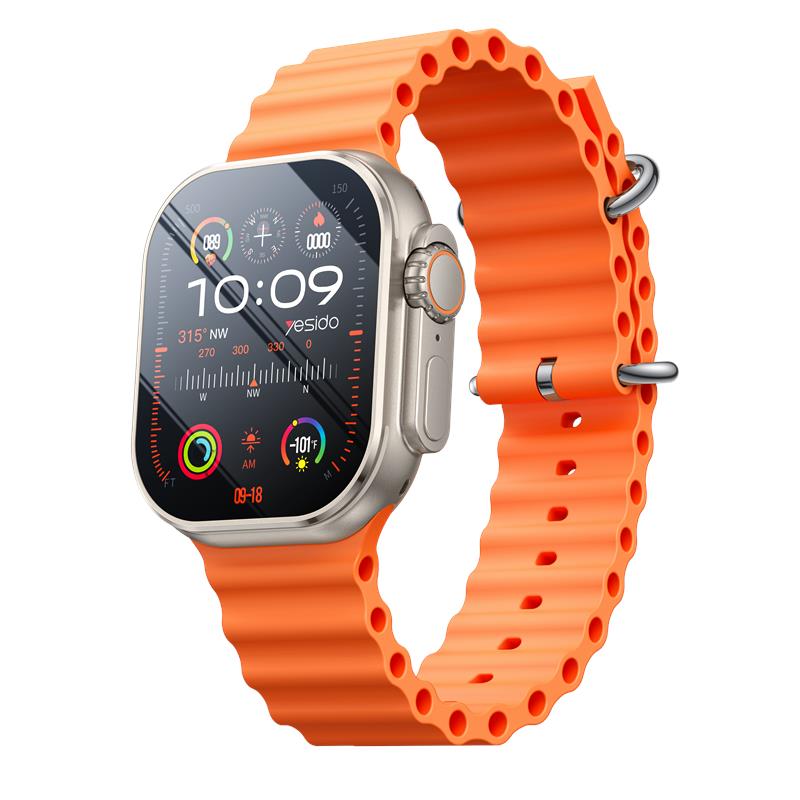 Yesido IO26 Smartwatch BT5.0 +NFC 200mAh IPX5 (w zestawie 2 paski) GOLD / Z�OTY