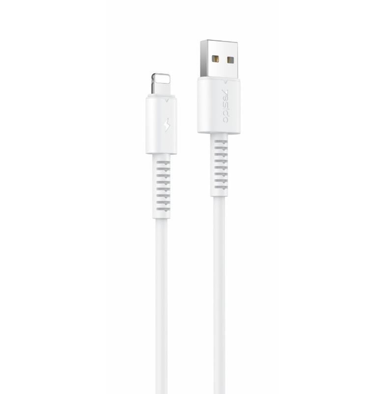 Yesido Kabel CA120 18W USB-Lightning 1m PVC 2A, WHITE / BIA�Y