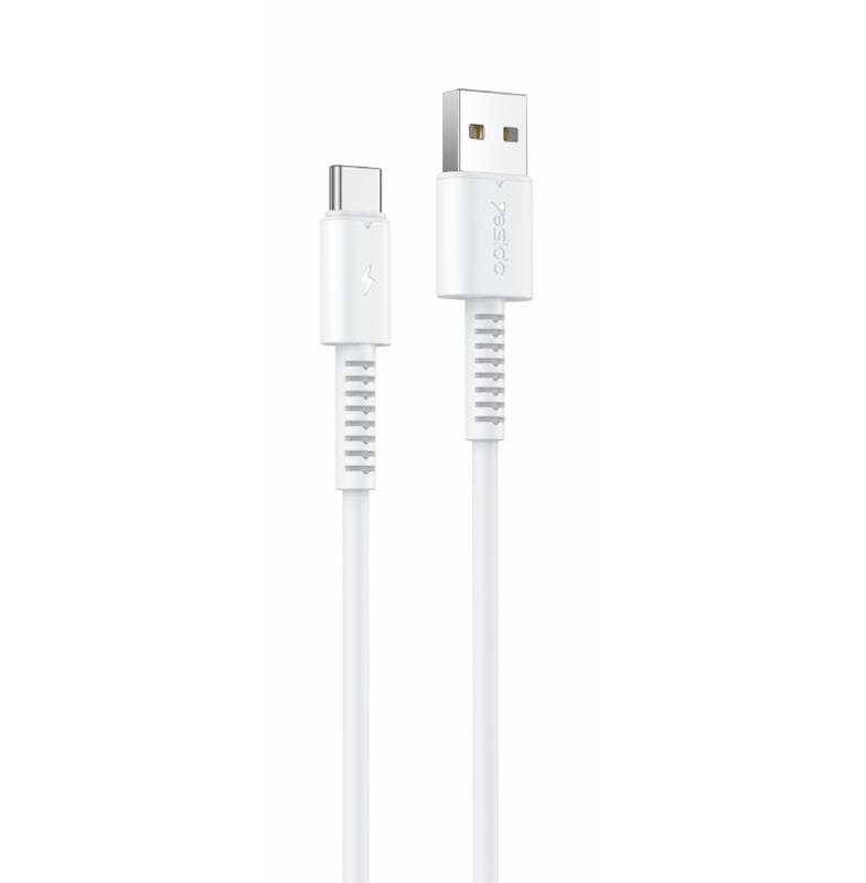 Yesido Kabel CA120 18W USB-Type-C 1m PVC 2A, WHITE / BIA�Y