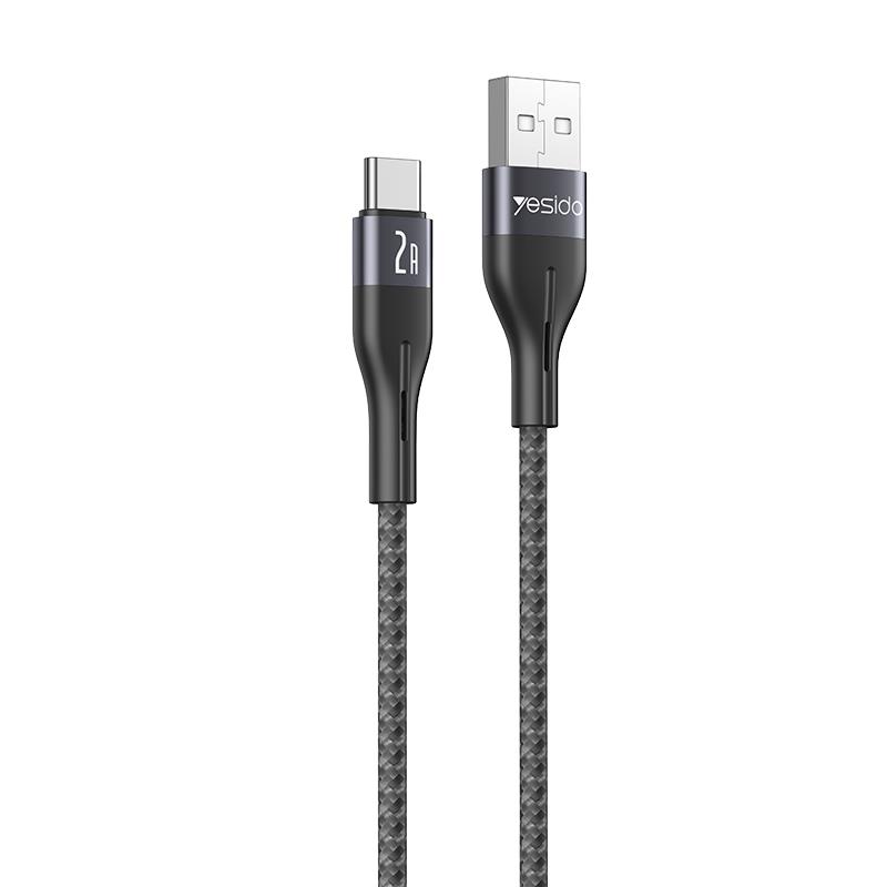Yesido Kabel CA121 18W USB-Type-C 1m 2A, BLACK / CZARNY