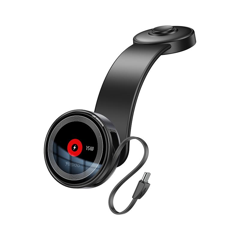 Yesido magnetyczny Uchwyt Samochodowy C314 Wireless 15W, MagSafe, BLACK / CZARNY