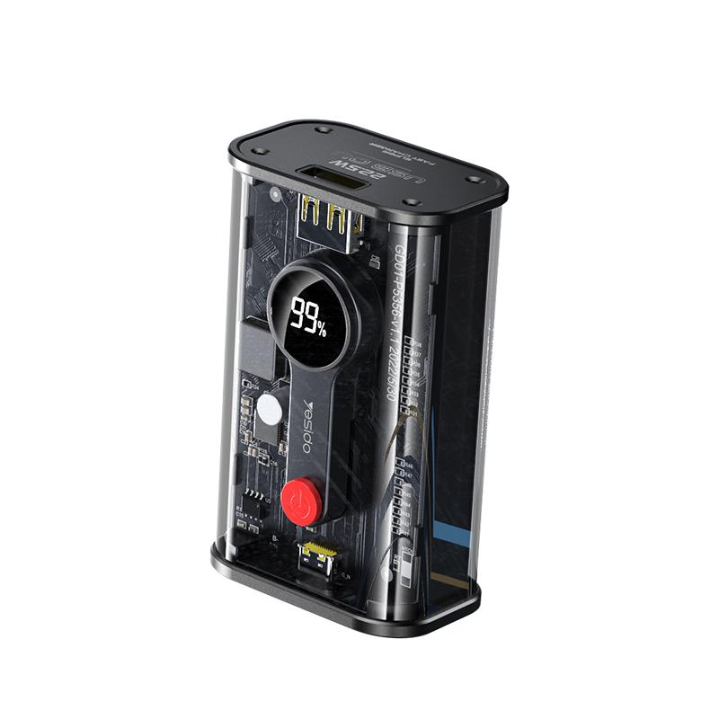 Yesido Powerbank YP35 10 000 mAh 22.5W + PD20W, LED, CLEAR / PRZE�ROCZYSTY