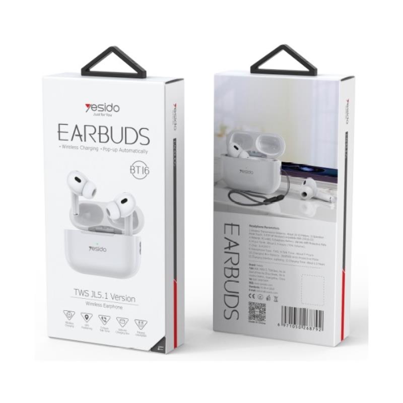 Yesido S�uchawki BT16 Bluetooth 5.1 WHITE / BIA�Y / 2