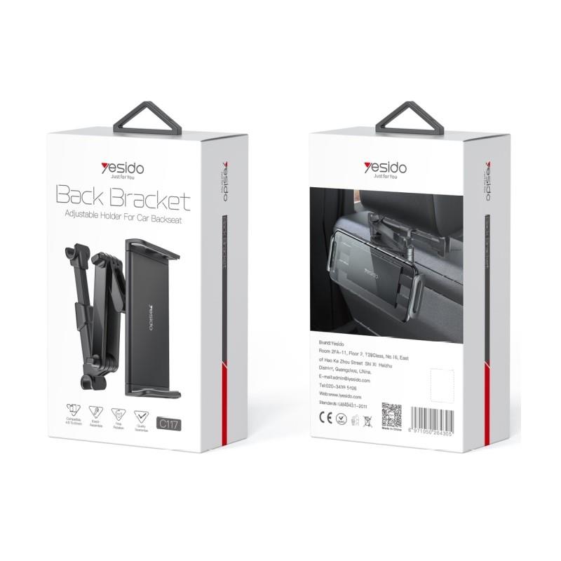 Yesido Uchwyt Samochodowy C117 na Zag��wek, BLACK / CZARNY / 2