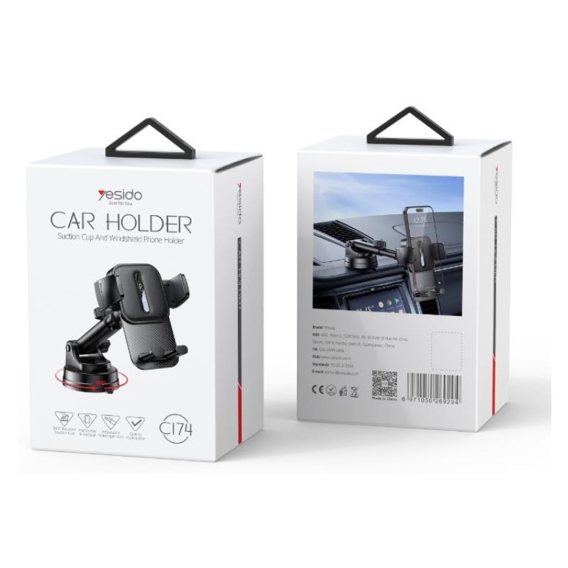 Yesido Uchwyt Samochodowy C174 BLACK / CZARNY / 2