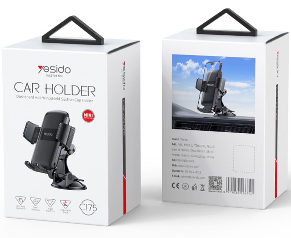 Yesido Uchwyt Samochodowy C175 BLACK / CZARNY / 2