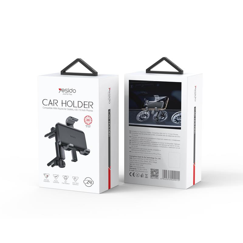 Yesido Uchwyt Samochodowy C240 do Kratki BLACK / CZARNY / 2