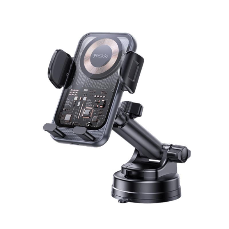 Yesido Uchwyt Samochodowy C307 Wireless 15W, BLACK / CZARNY