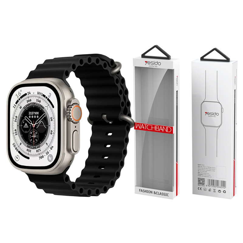 Yesido WB21 Silikonowy Pasek Apple Watch 38/40/41 BLACK/CZARNY