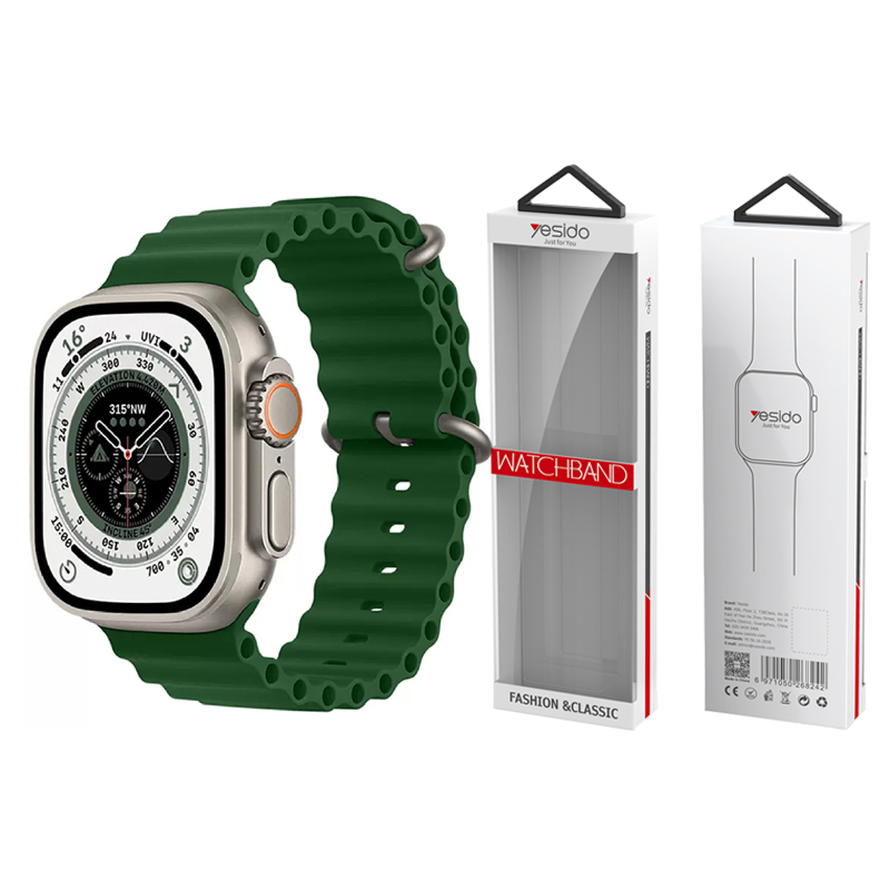 Yesido WB21 Silikonowy Pasek Apple Watch 38/40/41 GREEN/ZIELONY