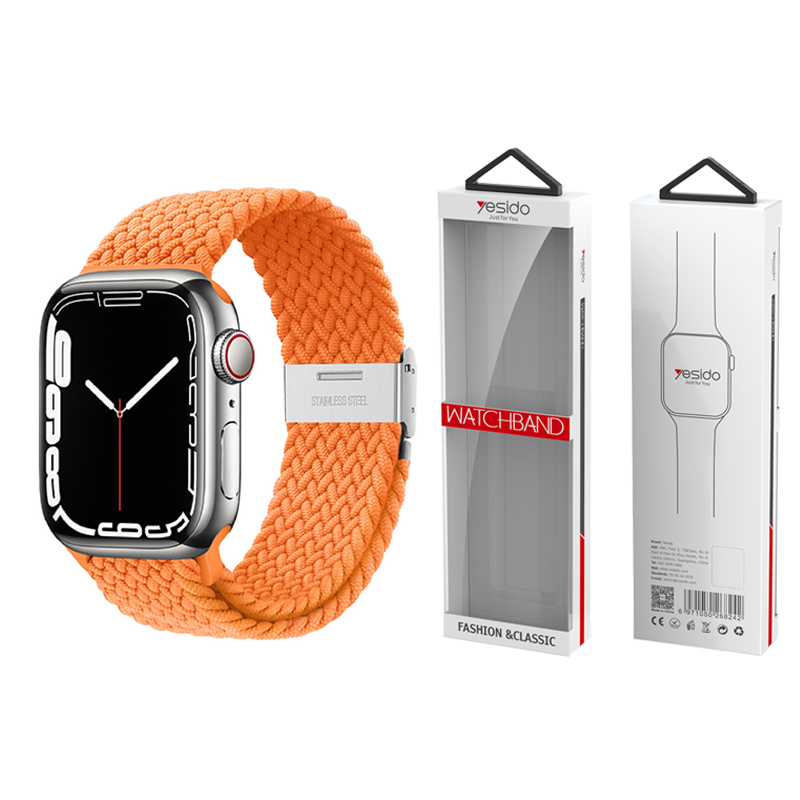 Yesido WB23 Pleciony Pasek Apple Watch 38/40/41 ORANGE/POMARA�CZOWY