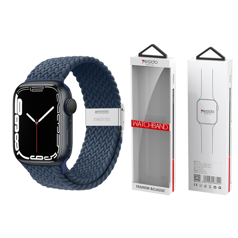 Yesido WB23 Pleciony Pasek Apple Watch 42/44/45 NAVY/GRANATOWY