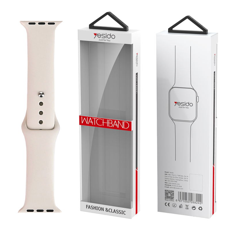 Yesido WB44 Silikonowy Pasek do Apple Watch S 42/44/45 (97+118) #45 STARLIGHT/BE�OWY