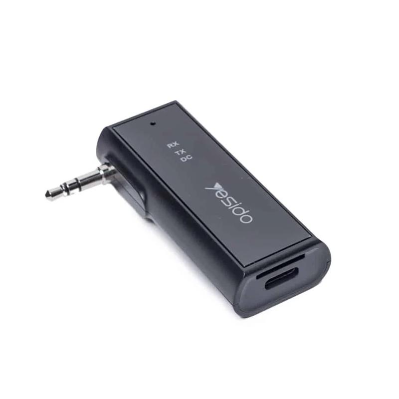 Yesido YAU41 Transmiter BT+Adapter 3.5mm Audio (2w1), BLACK / CZARNY