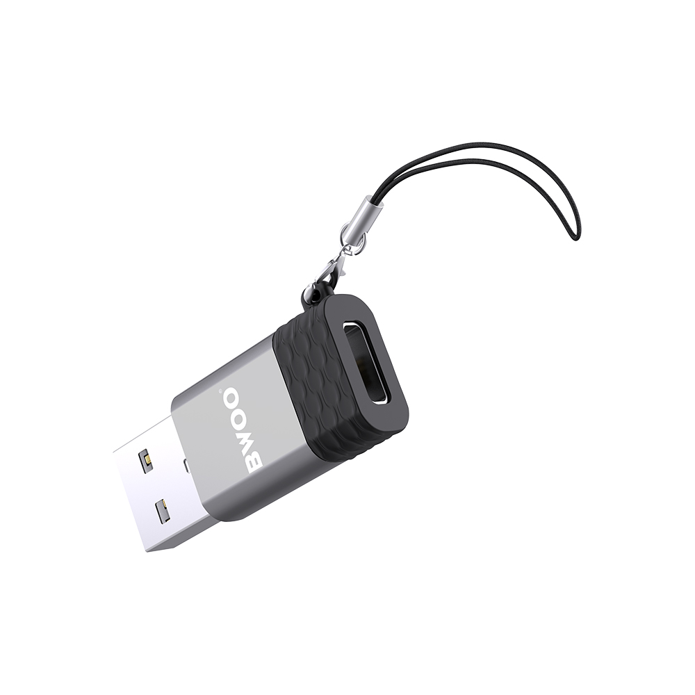 �BWOO adapter BZ-38 USB-C - USB szary OTG / 2