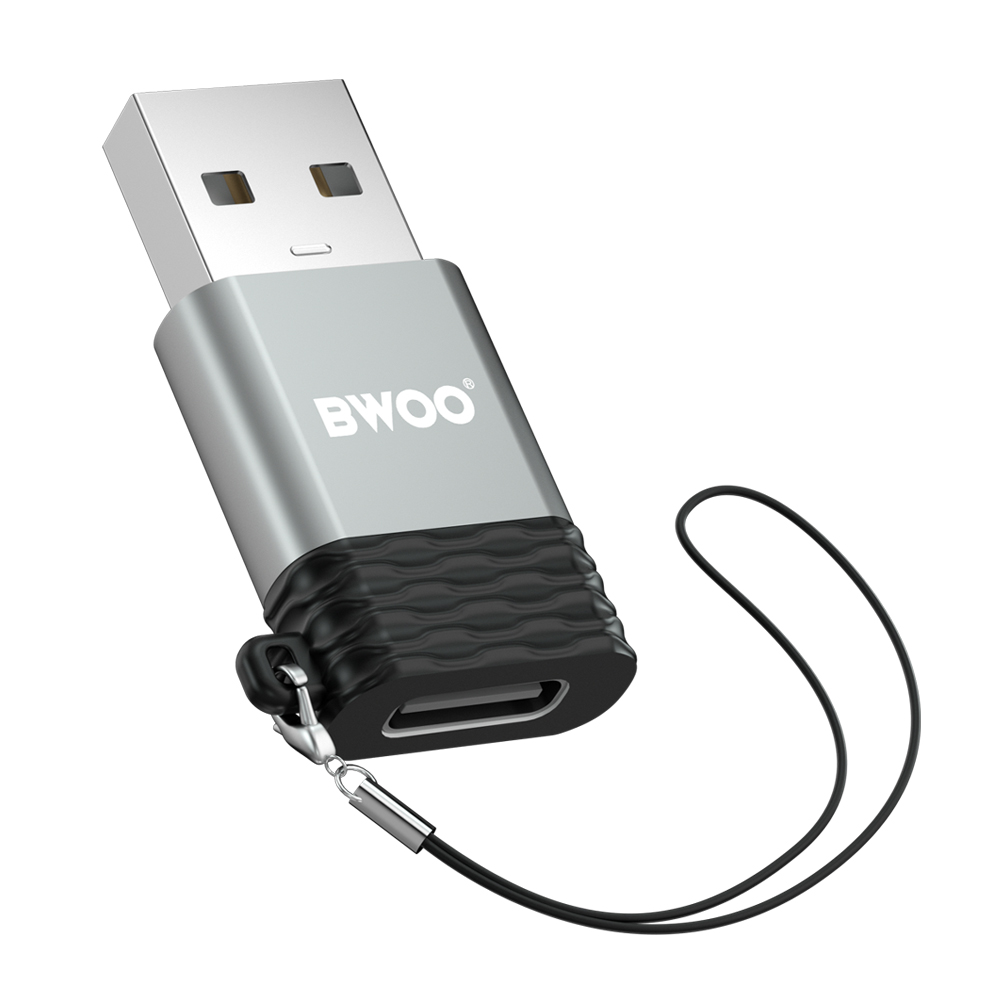 �BWOO adapter BZ-38 USB-C - USB szary OTG / 6
