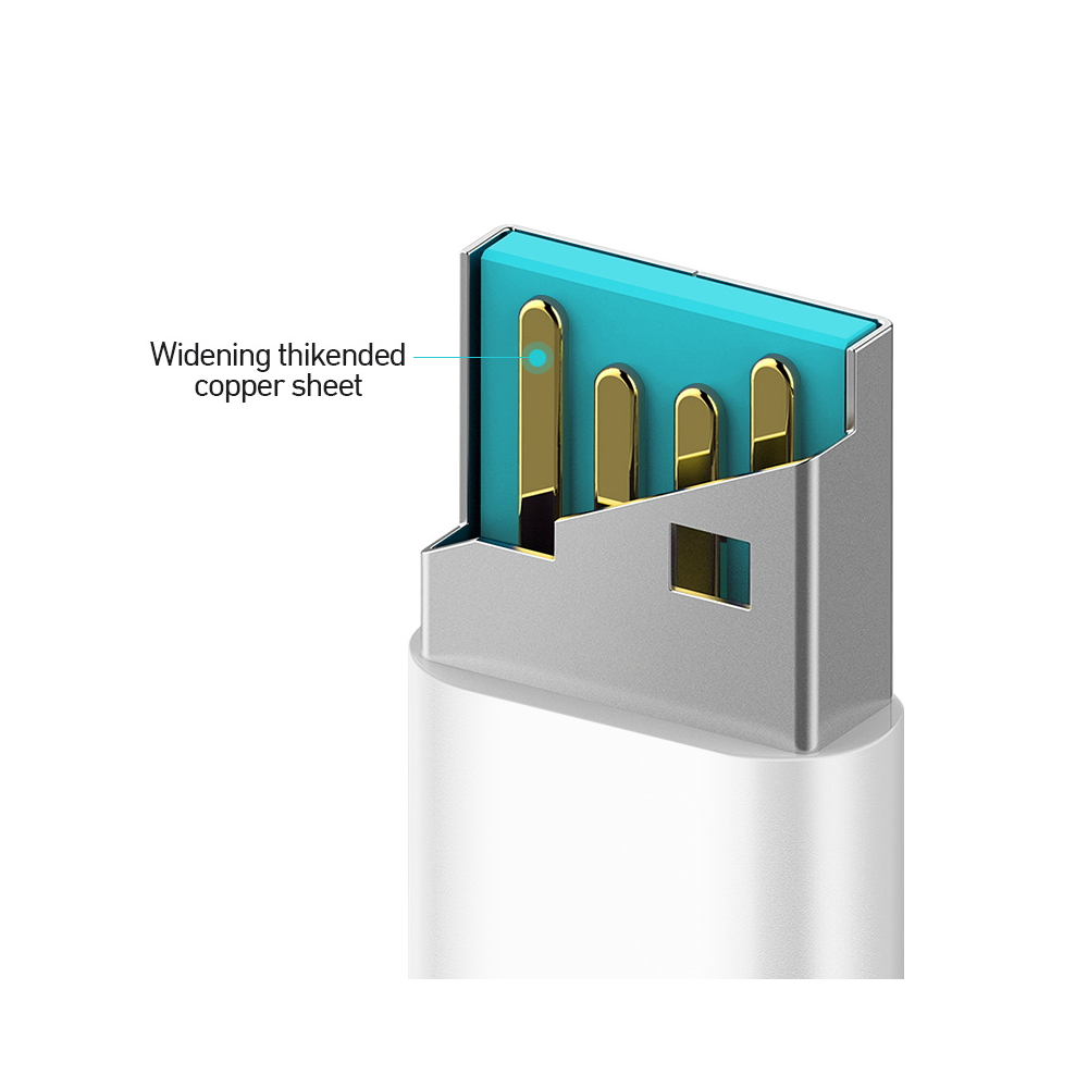 �BWOO kabel X172L USB - Lightning 1,0m 3A bia�y / 2